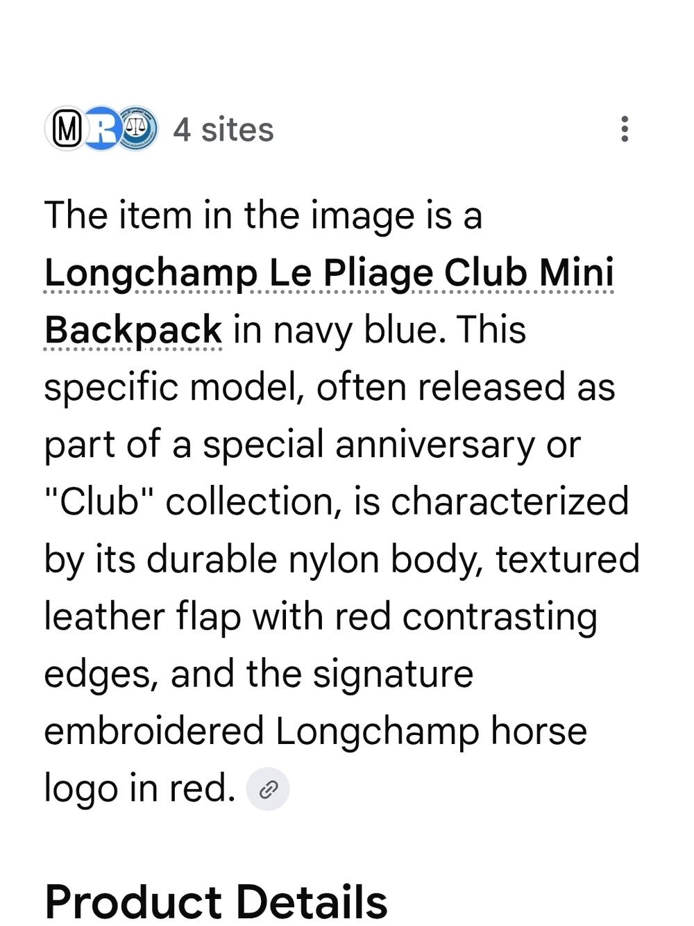 Longchamp Le Pliage Club Mini Backpack - Picture 14 of 16